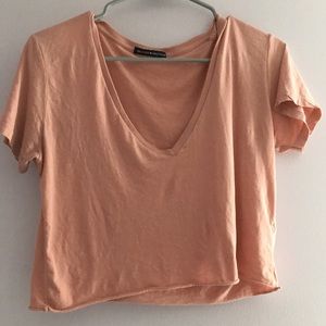 Brandy Melville Rosy V-Neck Shirt